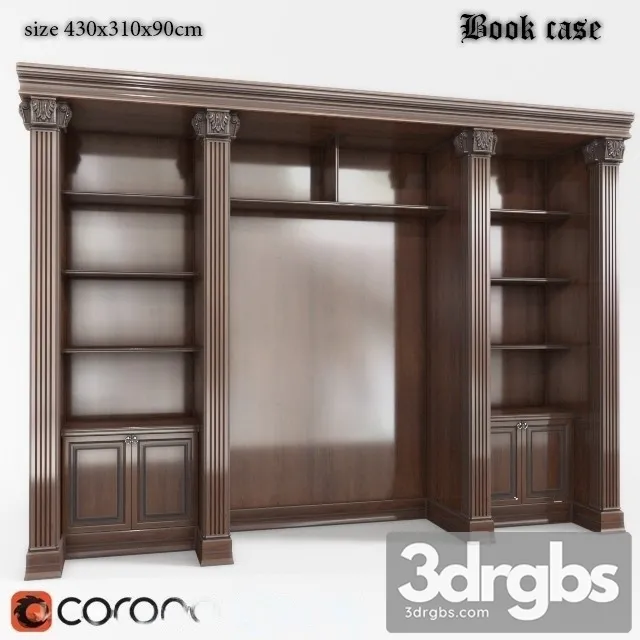 Classic Bookcase 3D Model Download