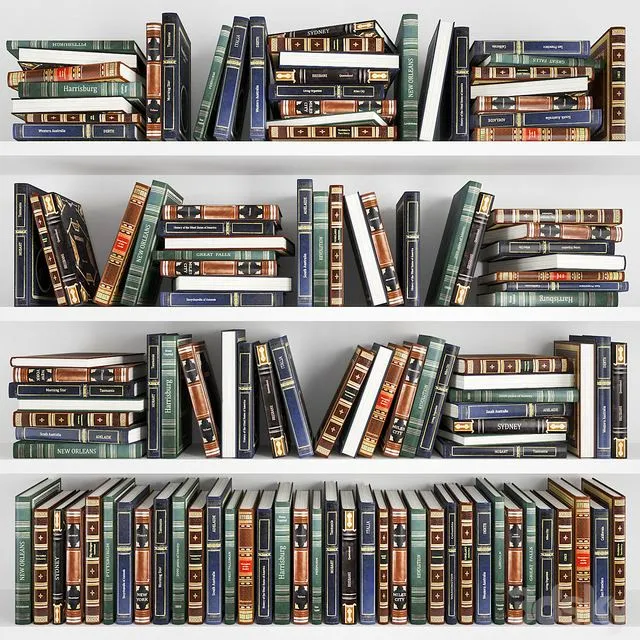 Classic books set 1 3D Model
