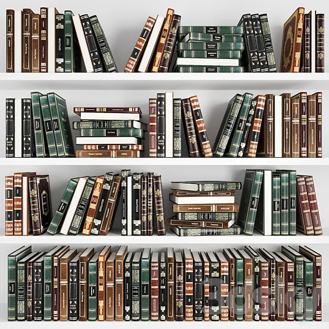 Classic books set 2 3D Model