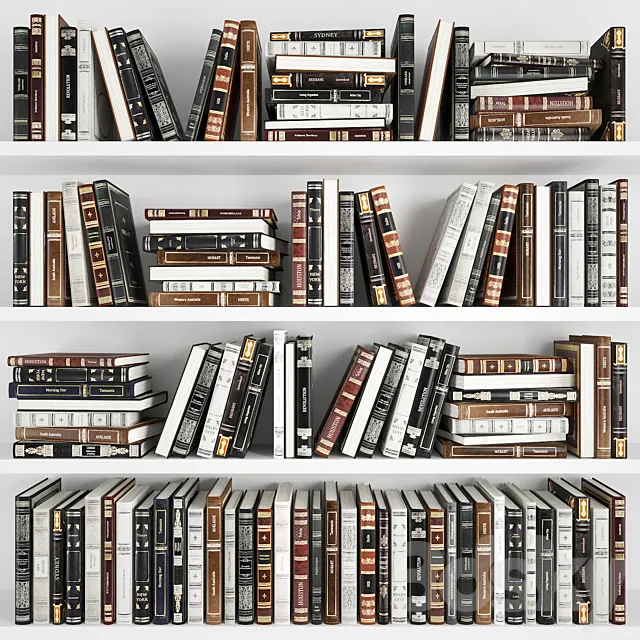 Classic books set 3 3D Model
