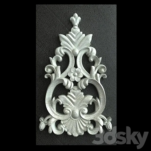 Classic Carving Ornamment 001 3D Model Classic Carving Ornamment 001 3D Model
