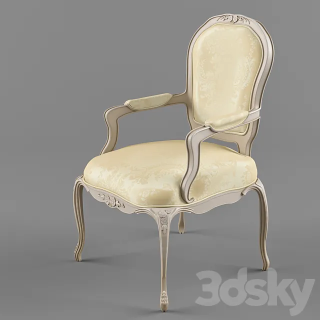 Classic chair Louis 3D Model Classic chair Louis 3D Model
