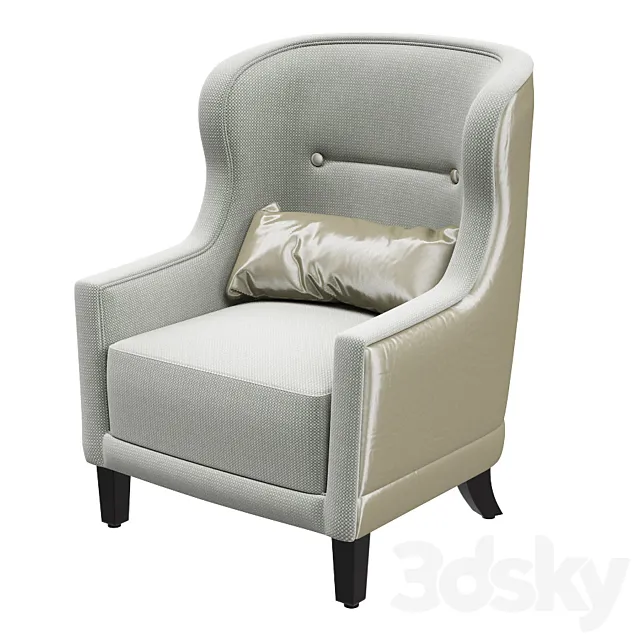Classic chair with cushion 3D Model Classic chair with cushion 3D Model