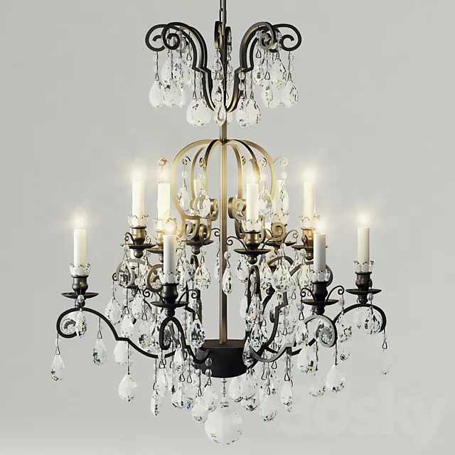 Classic chandelier 3D Model Classic chandelier 3D Model