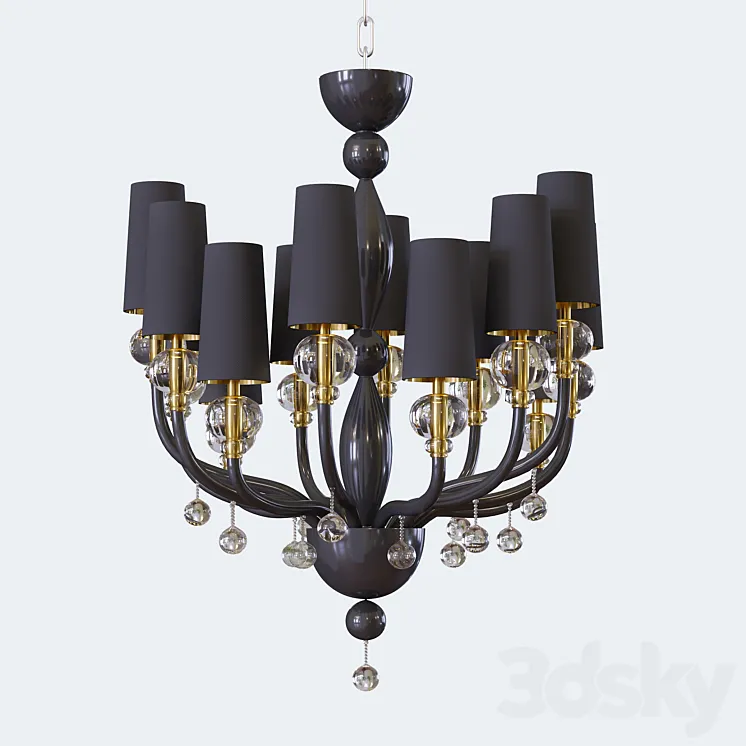 Classic chandelier 3D Model Free Download