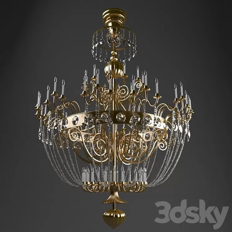 Classic chandelier 3D Model Classic chandelier 3D Model