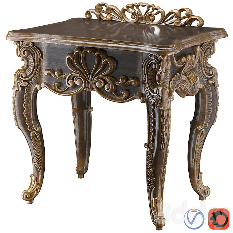 Classic coffee table 3D Model Free Download