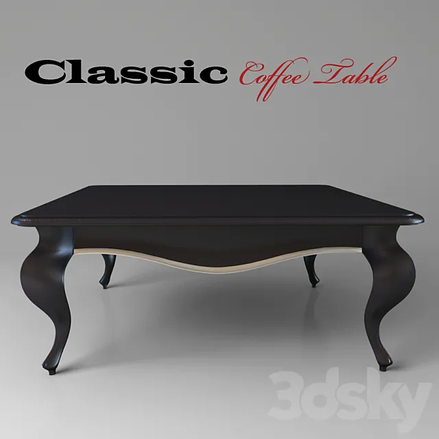 Classic Coffee Table 3D Model