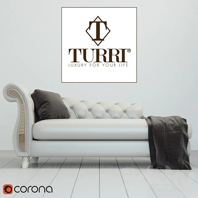 Classic couch Turri Couture 3DModel Classic couch Turri Couture 3DModel