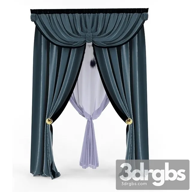 Classic Curtain 03 3D Model Download