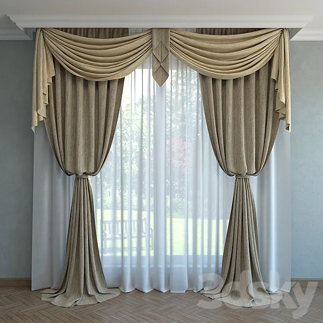 Classic Curtain 3D Model