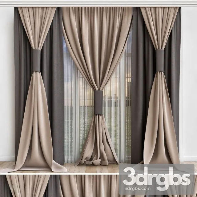 Classic Curtain Luxury 3D Model Download