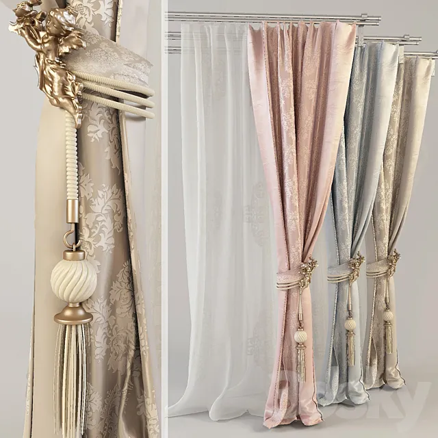 Classic curtain R11 3DModel Classic curtain R11 3DModel