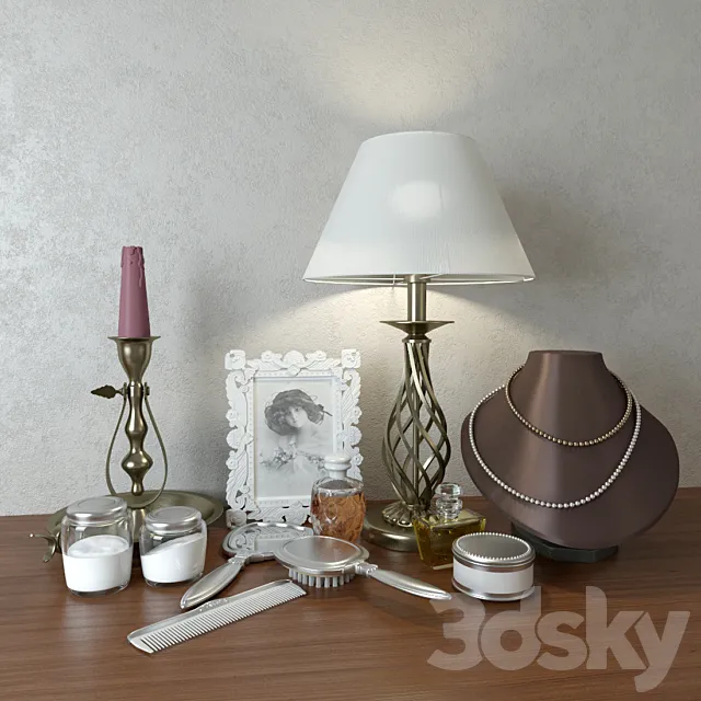 Classic decor set 3D Model Classic decor set 3D Model