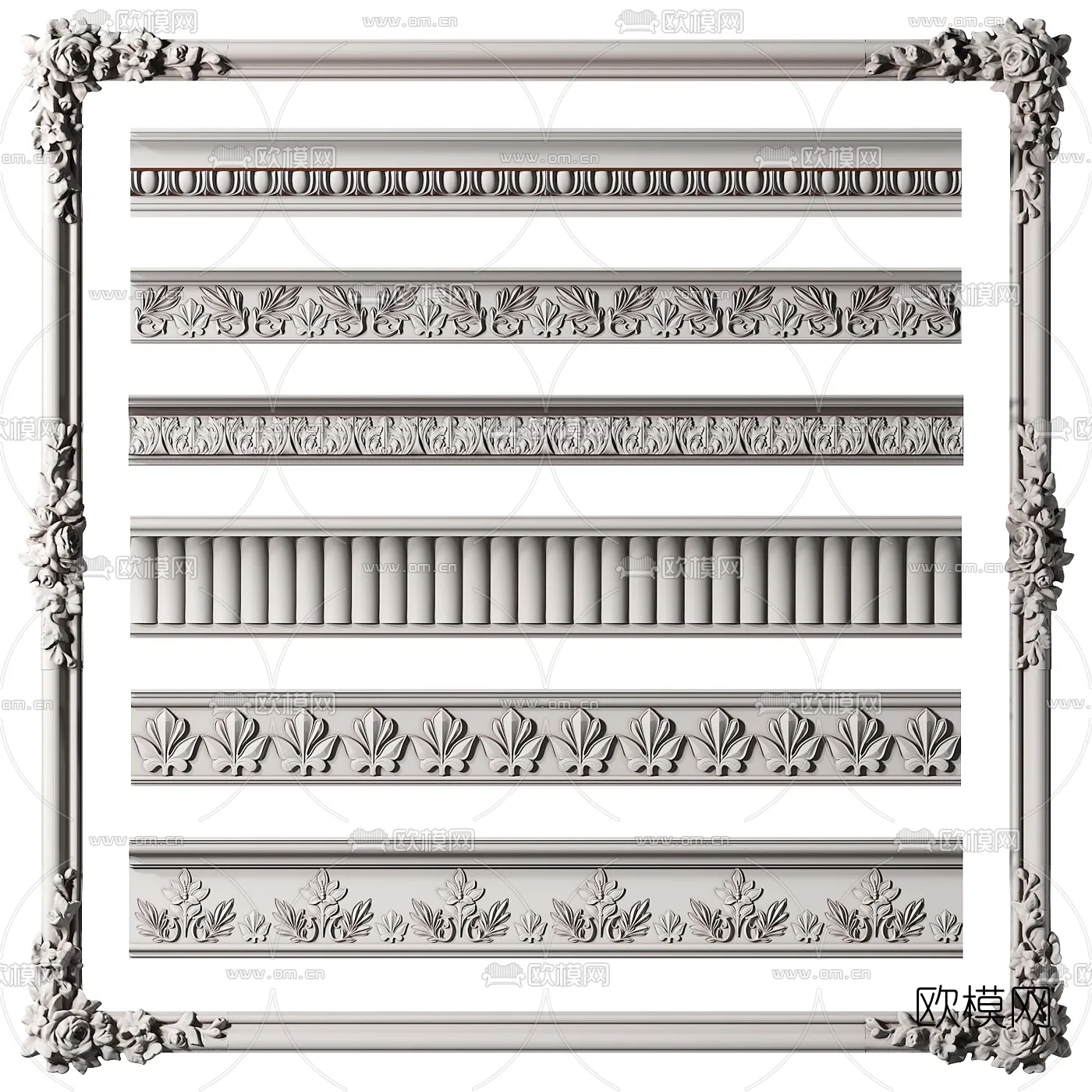 Classic Detail 3D Models – Plaster 3D – 004 Classic Detail 3D Models – Plaster 3D – 004