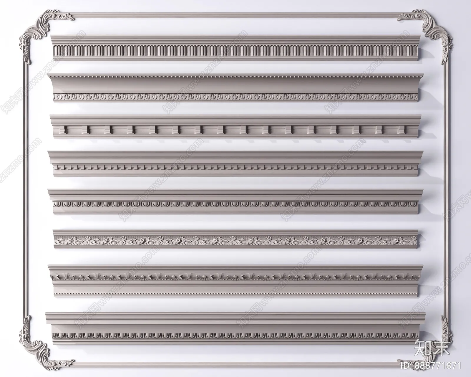 Classic Detail 3D Models – Plaster 3D – 005 Classic Detail 3D Models – Plaster 3D – 005