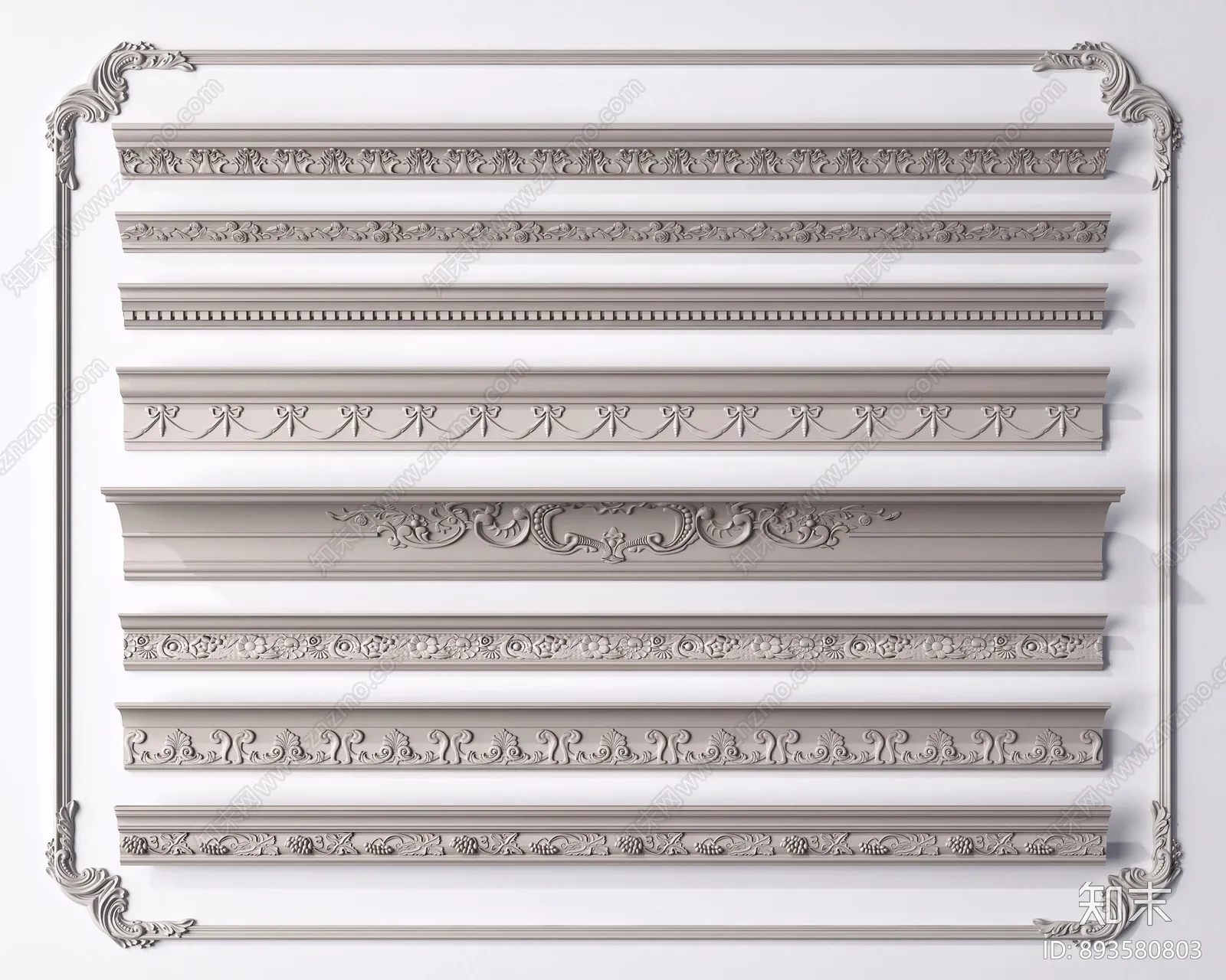 Classic Detail 3D Models – Plaster 3D – 006 Classic Detail 3D Models – Plaster 3D – 006