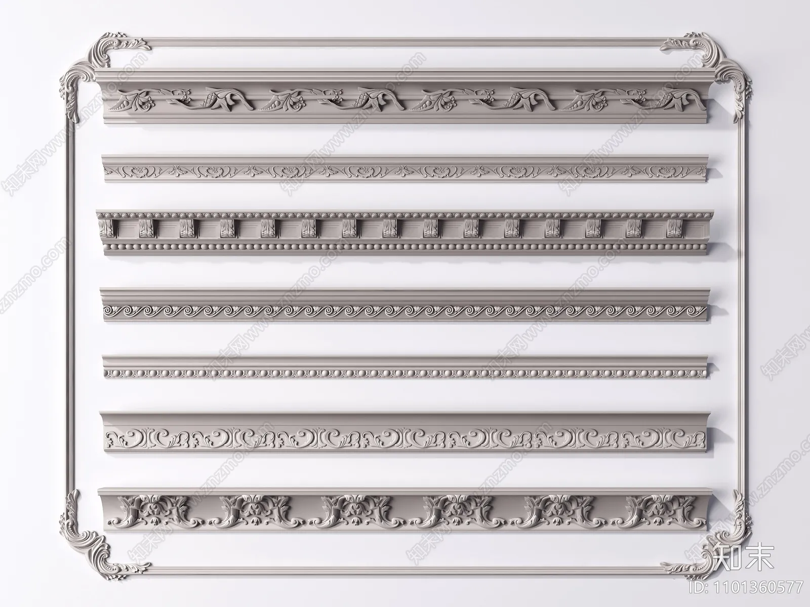 Classic Detail 3D Models – Plaster 3D – 019 Classic Detail 3D Models – Plaster 3D – 019