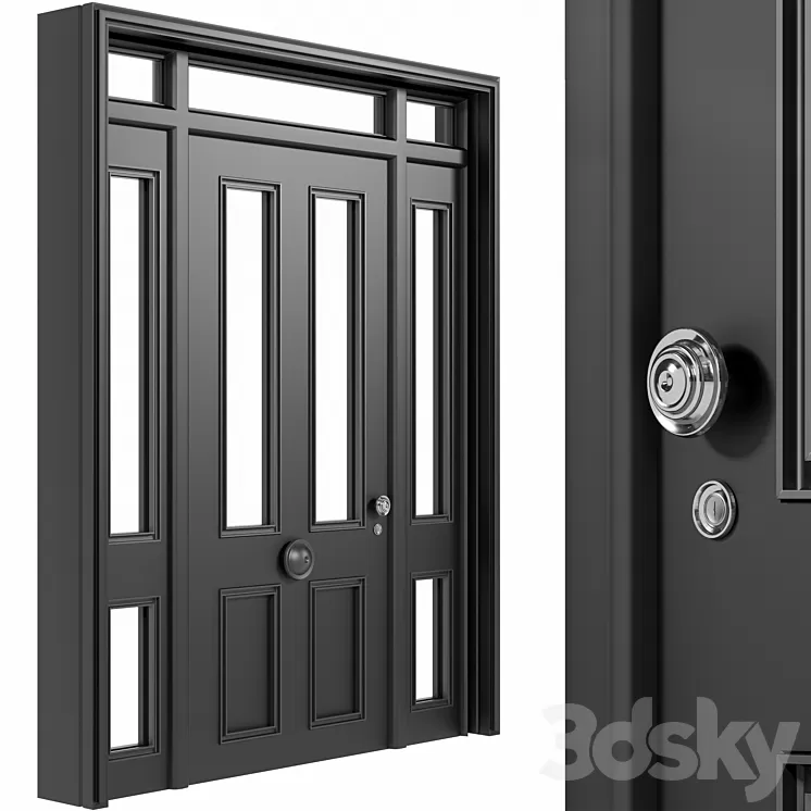 Classic  door 01 3D Model