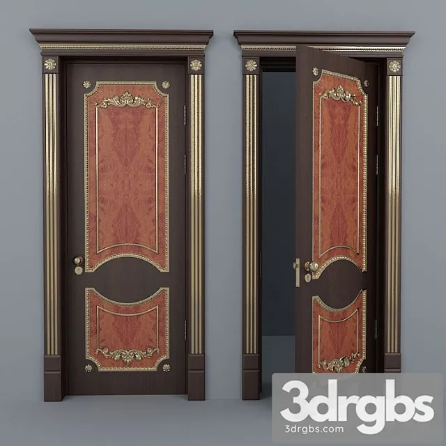 Classic door 5 3D Model Download