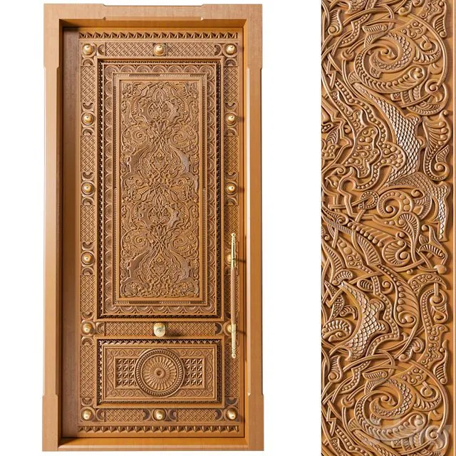 Classic Door N01 3D Model