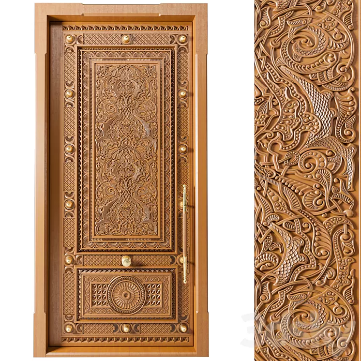 Classic Door N01 3D Model