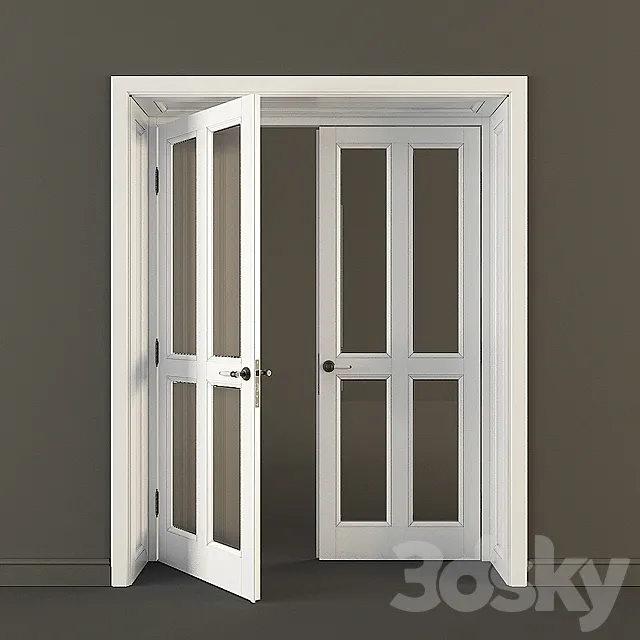 Classic door opening and framing 3DModel