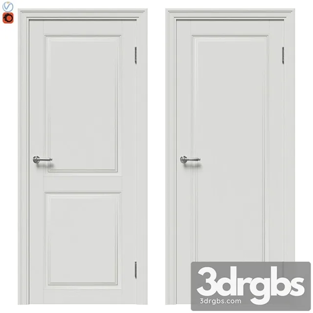 Classic Door Set 04 3D Model Download