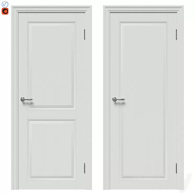 Classic door set 04 3D Model
