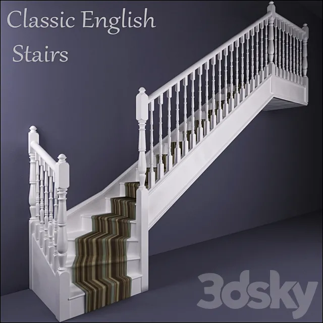 Classic English Stairs 3DModel