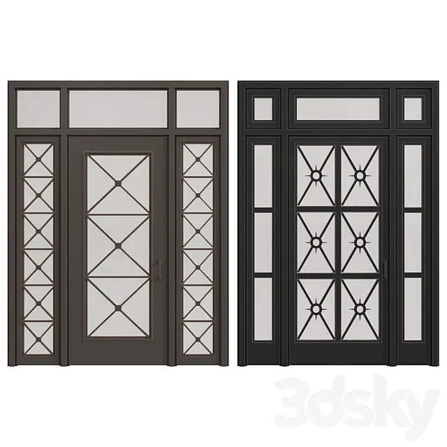 Classic entrance doors 3D Model