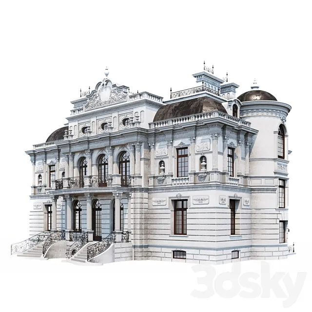 Classic facade. 3DModel