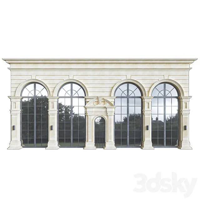 Classic Facade Element 1 3D Model Classic Facade Element 1 3D Model