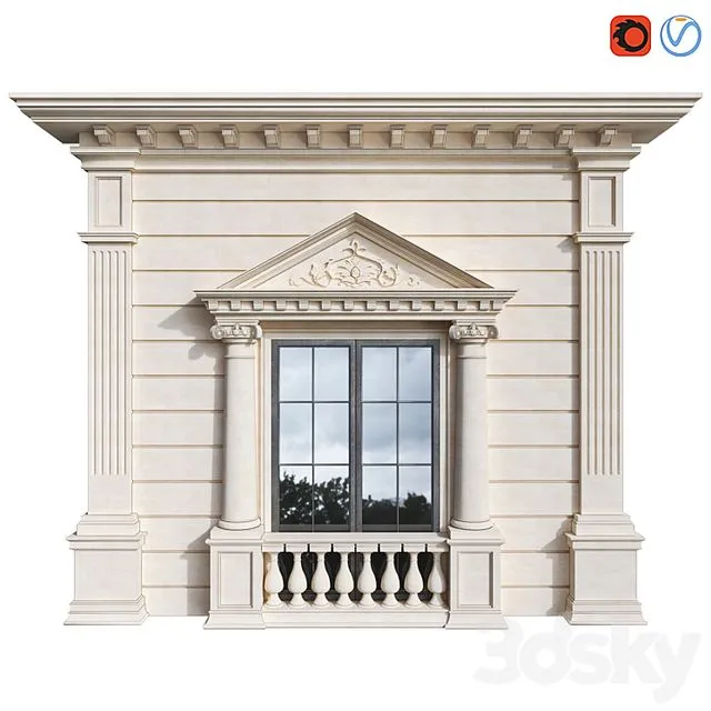 Classic Facade Element 2 3D Model