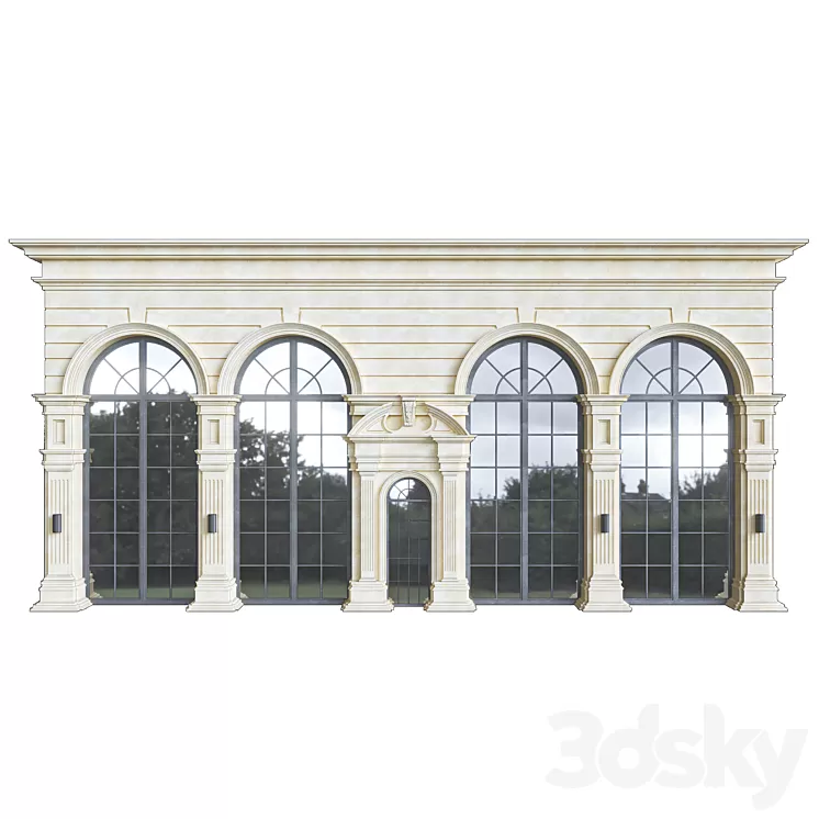 Classic Facade Element 3D Model