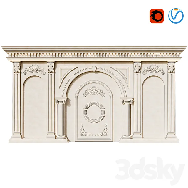 Classic Facade Element 3D Model