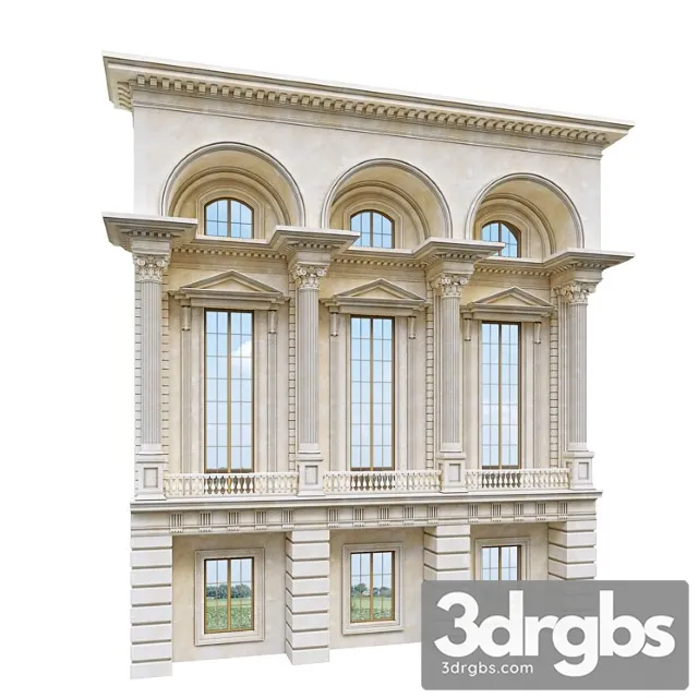 Classic Facade Element 3D Model Download