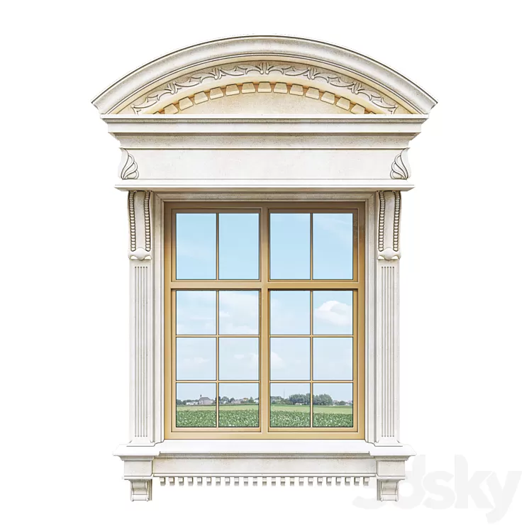 Classic facade window 3D Model Classic facade window 3D Model