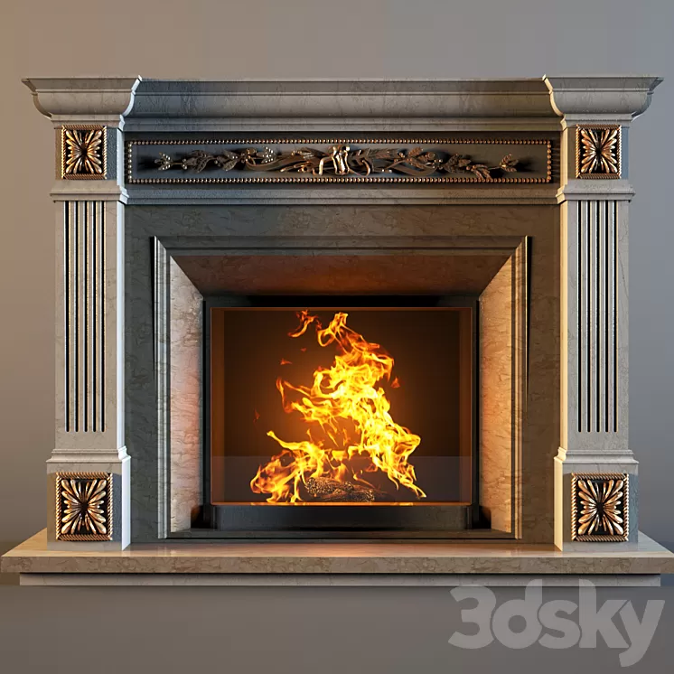 Classic Fireplace 3D 3D Model