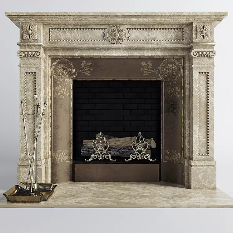 Classic fireplace 3D Model