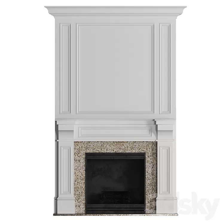 Classic fireplace 3D Model