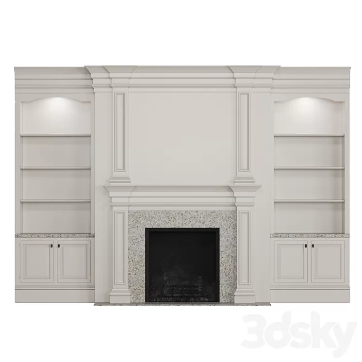 Classic fireplace 3D Model