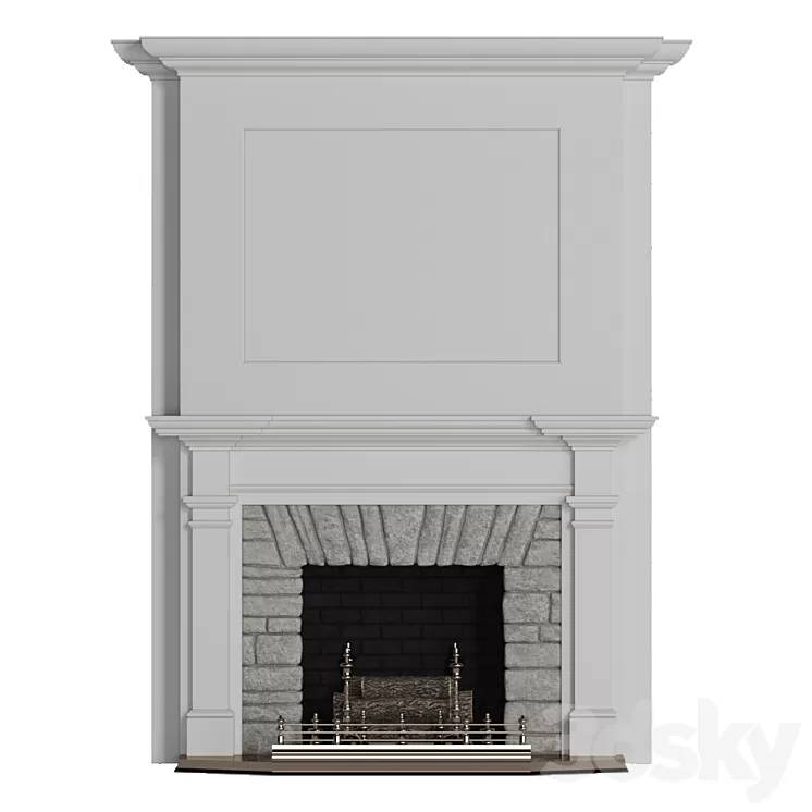 Classic fireplace 3D Model