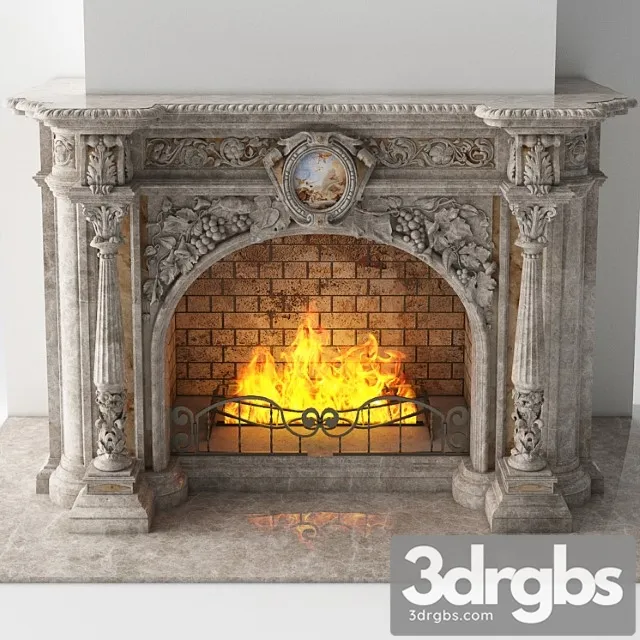 Classic fireplace 3D Model Download