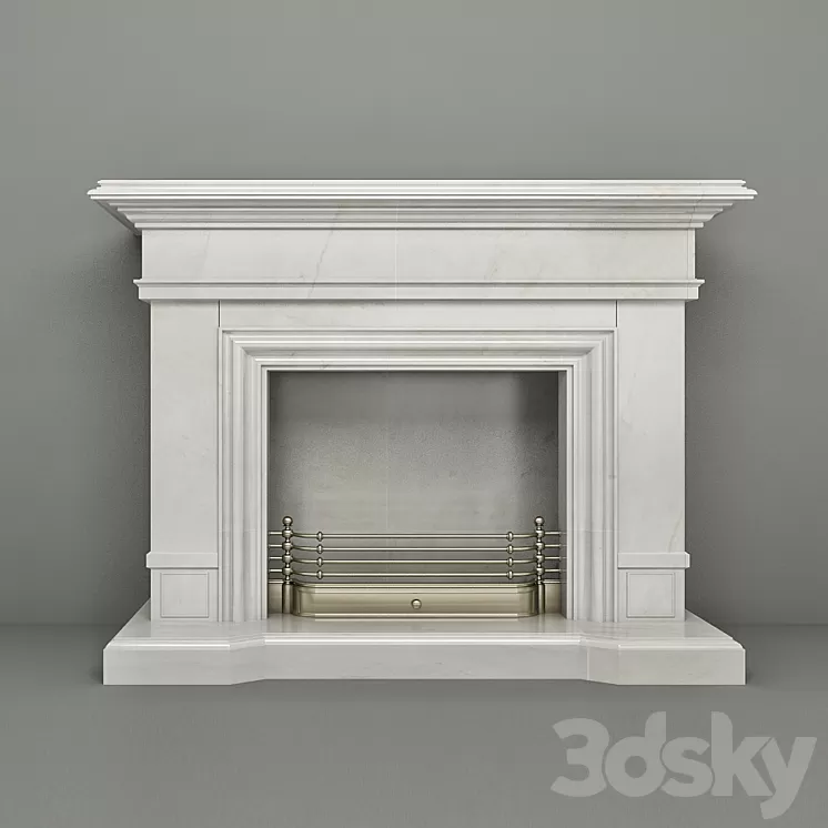 Classic Fireplace 3D Model