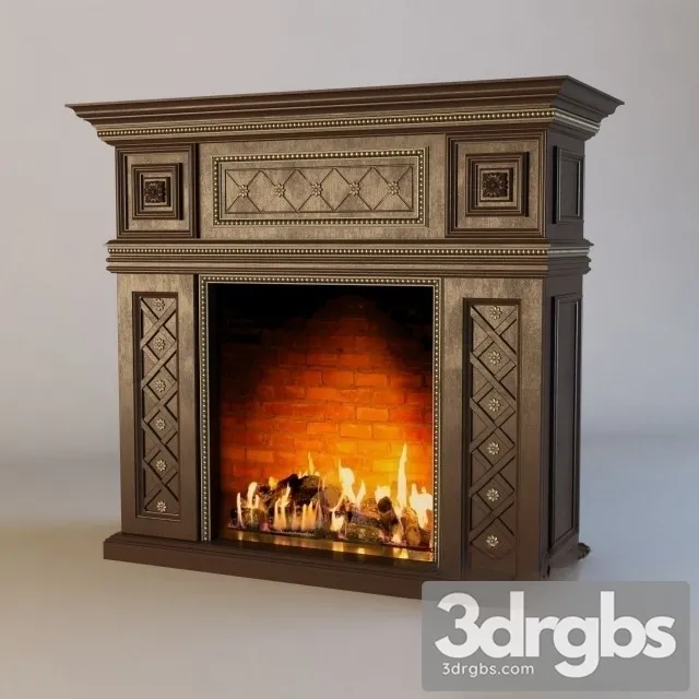 Classic Fireplace 9 3D Model Download