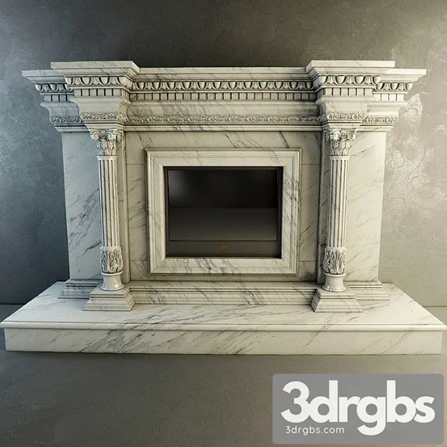Classic Fireplace 92 3D Model Download