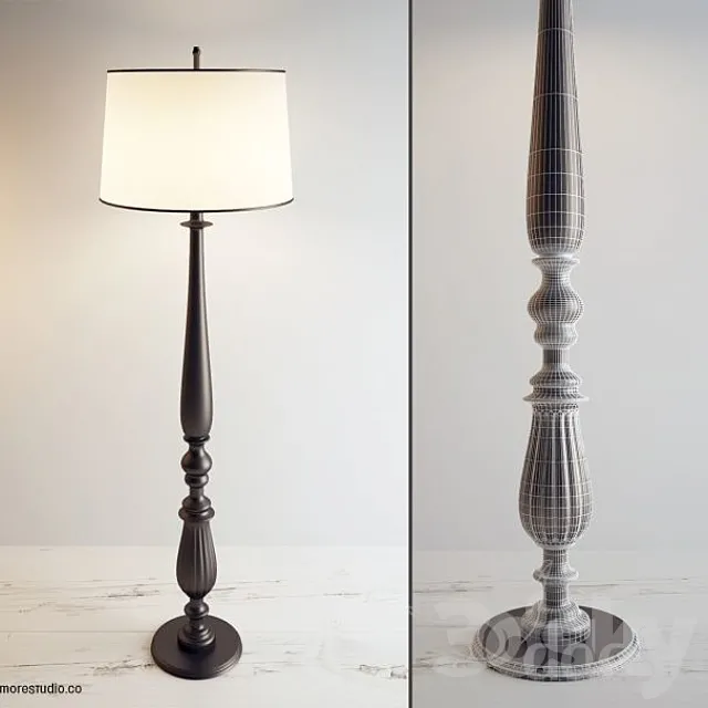 Classic floor lamp 3D Model Classic floor lamp 3D Model