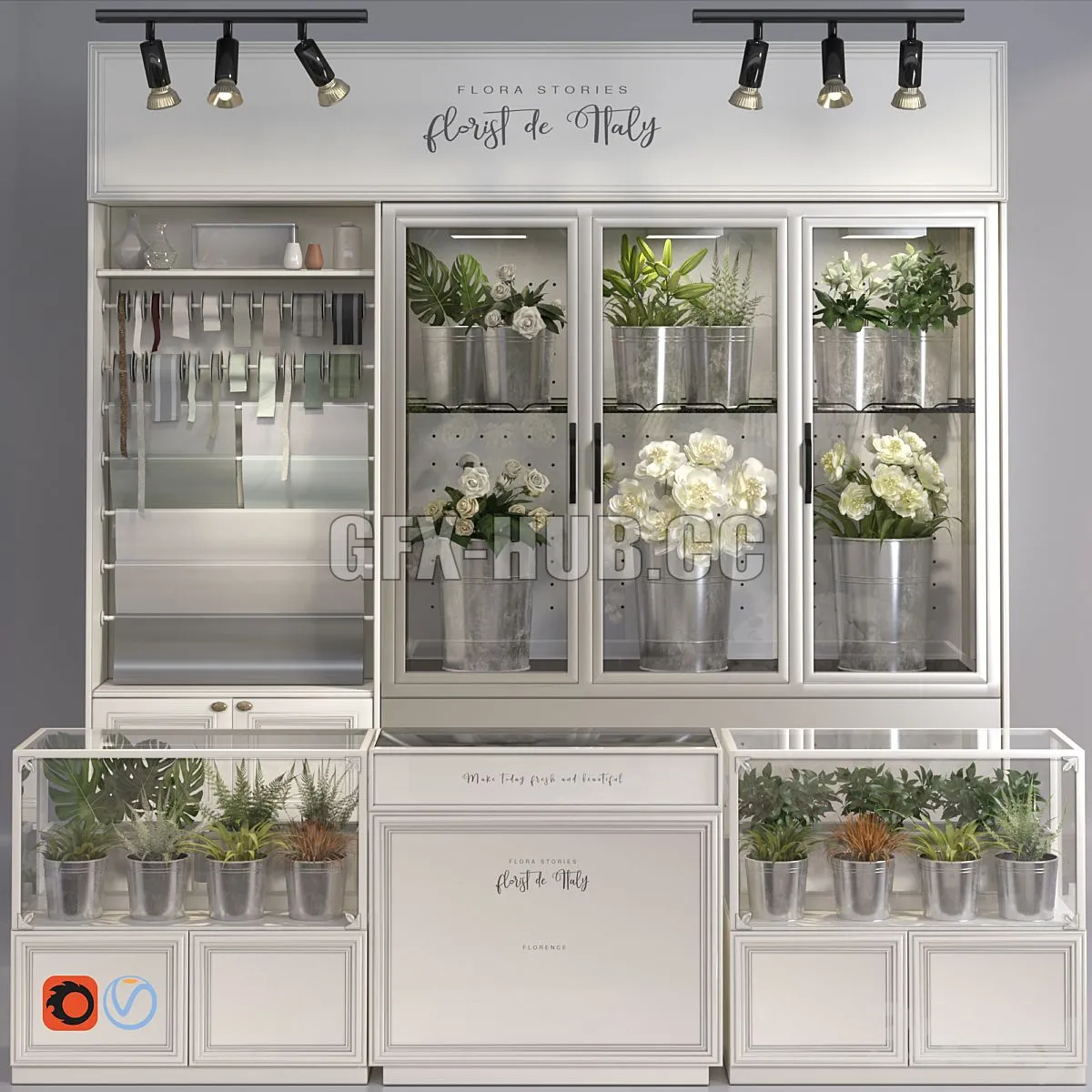 Classic Flower Shop 3D Model