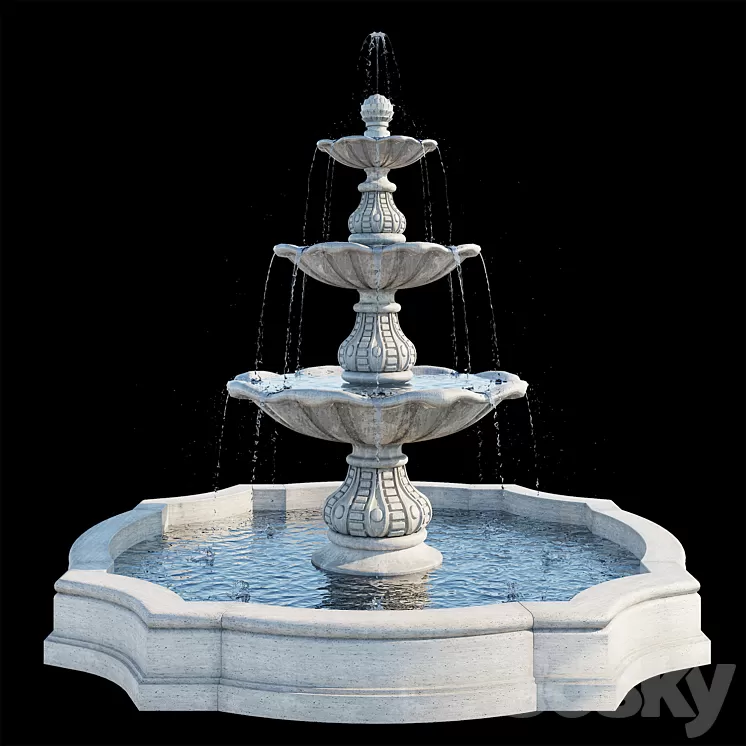 Classic Fountain 1 3D Model Classic Fountain 1 3D Model